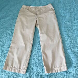 Lilly Pulitzer Khaki Cropped Pants Size 2 100% Cotton